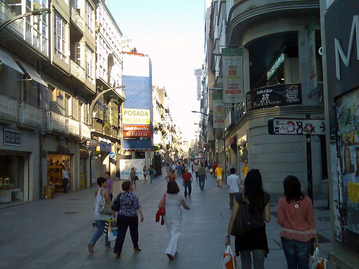 La rúa do Príncipe, en Vigo, en 2010